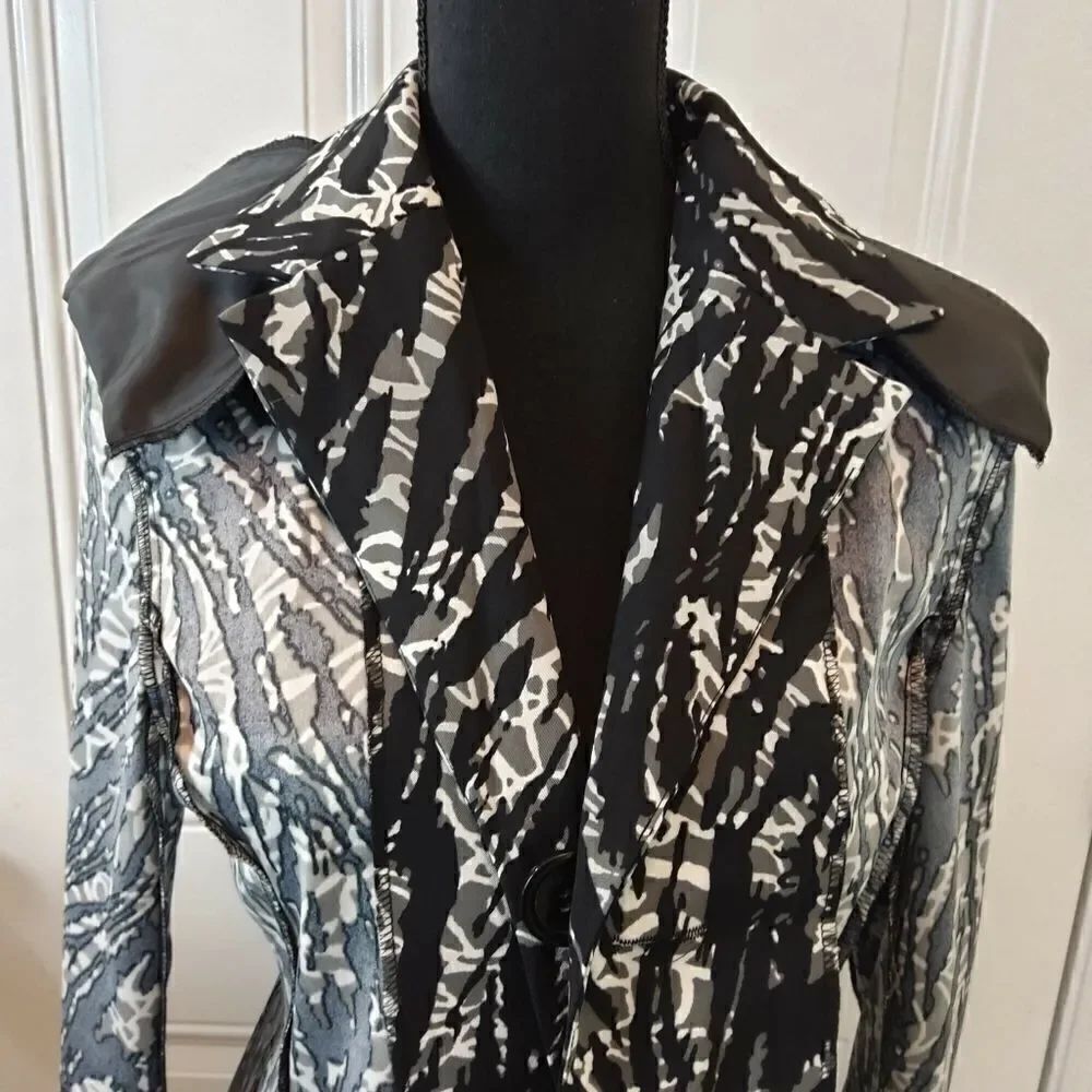 Brandon Thomas black zebra 3 button jacket - Picture 10 of 13